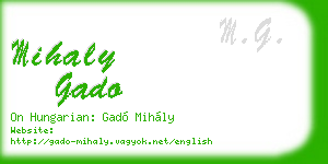 mihaly gado business card