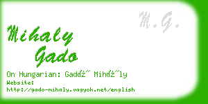 mihaly gado business card